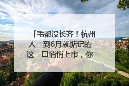 毛都没长齐！杭州人一到6月就惦记的这一口悄悄上市，你打算尝鲜吗？