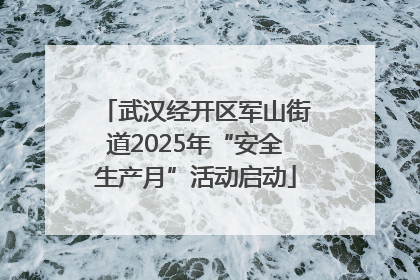武汉经开区军山街道2025年“安全生产月”活动启动
