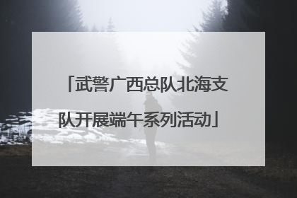 武警广西总队北海支队开展端午系列活动