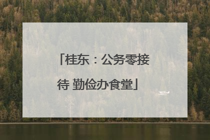 桂东：公务零接待 勤俭办食堂