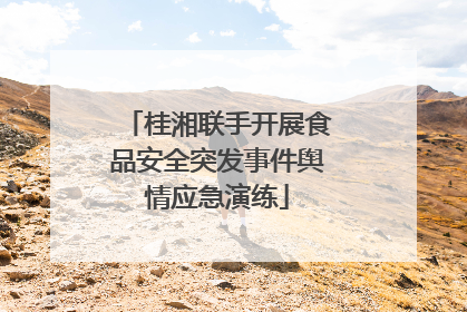 桂湘联手开展食品安全突发事件舆情应急演练