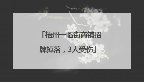 梧州一临街商铺招牌掉落，3人受伤