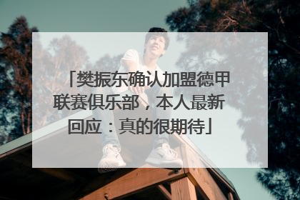 樊振东确认加盟德甲联赛俱乐部，本人最新回应：真的很期待