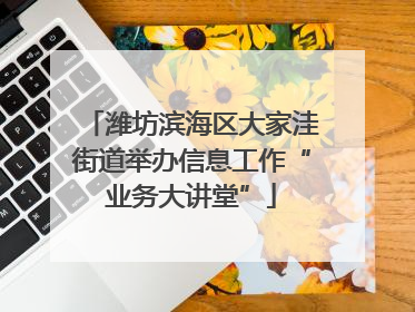 潍坊滨海区大家洼街道举办信息工作“业务大讲堂”