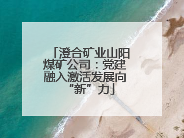 澄合矿业山阳煤矿公司：党建融入激活发展向“新”力