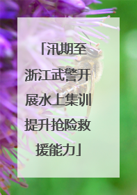 汛期至 浙江武警开展水上集训提升抢险救援能力