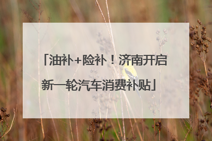油补+险补！济南开启新一轮汽车消费补贴