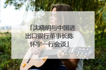 沈晓明与中国进出口银行董事长陈怀宇一行会谈