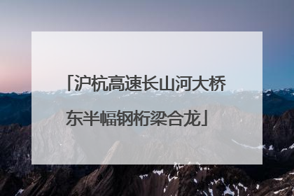 沪杭高速长山河大桥东半幅钢桁梁合龙