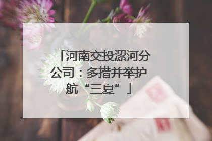 河南交投漯河分公司：多措并举护航“三夏”