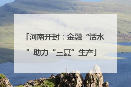 河南开封：金融“活水”助力“三夏”生产