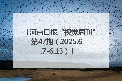 河南日报“视觉周刊”第47期（2025.6.7-6.13）