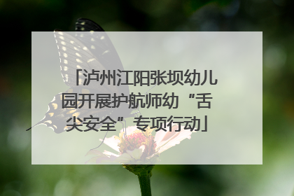 泸州江阳张坝幼儿园开展护航师幼“舌尖安全”专项行动
