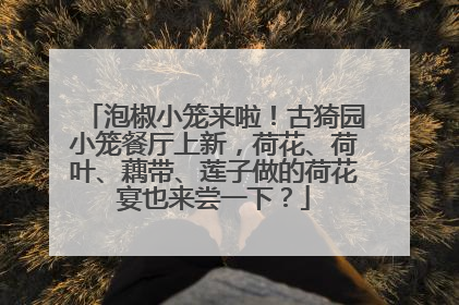 泡椒小笼来啦！古猗园小笼餐厅上新，荷花、荷叶、藕带、莲子做的荷花宴也来尝一下？