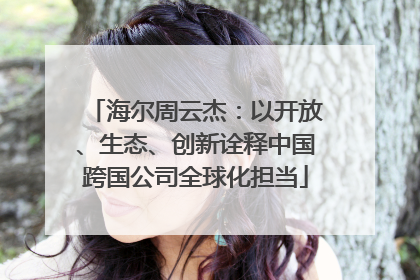 海尔周云杰：以开放、生态、创新诠释中国跨国公司全球化担当