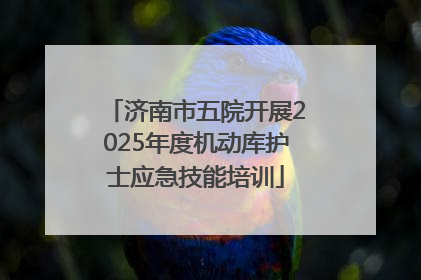 济南市五院开展2025年度机动库护士应急技能培训