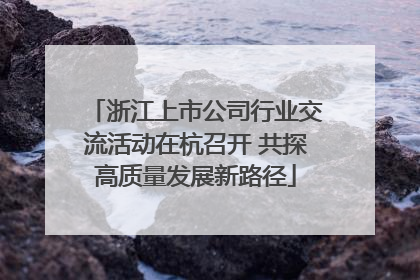 浙江上市公司行业交流活动在杭召开 共探高质量发展新路径