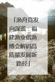 渔舟竞发向深蓝：福建渔业借渔博会解码高质量发展新路径