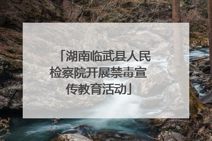 湖南临武县人民检察院开展禁毒宣传教育活动