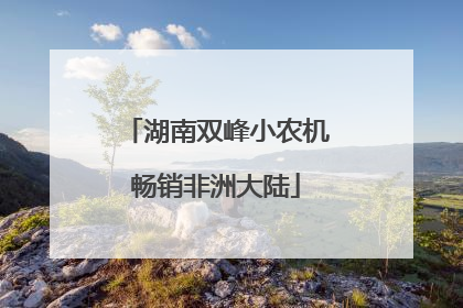 湖南双峰小农机畅销非洲大陆