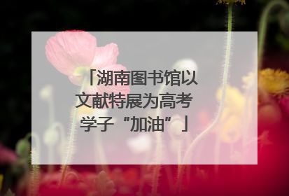 湖南图书馆以文献特展为高考学子“加油”