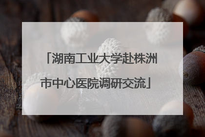 湖南工业大学赴株洲市中心医院调研交流