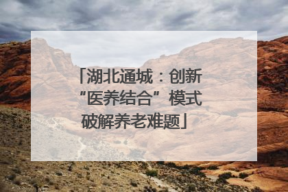 湖北通城：创新 “医养结合”模式 破解养老难题