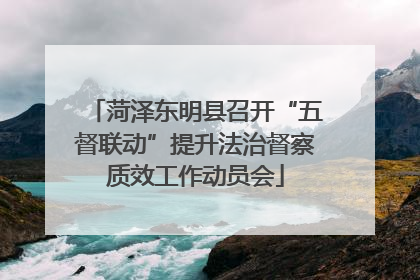 菏泽东明县召开“五督联动”提升法治督察质效工作动员会