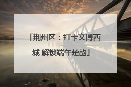 荆州区：打卡文博西城 解锁端午楚韵