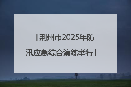 荆州市2025年防汛应急综合演练举行