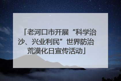 老河口市开展“科学治沙、兴业利民”世界防治荒漠化日宣传活动