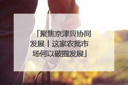 聚焦京津冀协同发展丨这家农批市场何以破圈发展