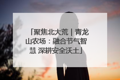聚焦北大荒｜青龙山农场：融合节气智慧 深耕安全沃土