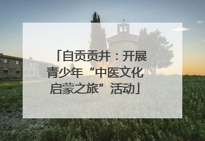 自贡贡井：开展青少年“中医文化启蒙之旅”活动