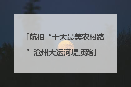 航拍“十大最美农村路”沧州大运河堤顶路