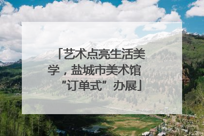艺术点亮生活美学，盐城市美术馆“订单式”办展