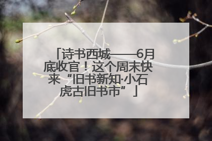 诗书西城——6月底收官！这个周末快来“旧书新知·小石虎古旧书市”