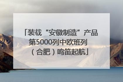 装载“安徽制造”产品 第5000列中欧班列（合肥）鸣笛起航