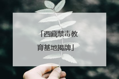 西藏禁毒教育基地揭牌