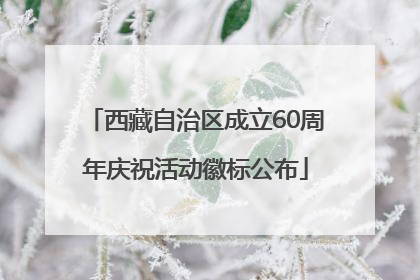 西藏自治区成立60周年庆祝活动徽标公布