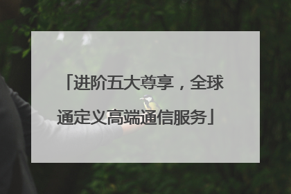 进阶五大尊享，全球通定义高端通信服务