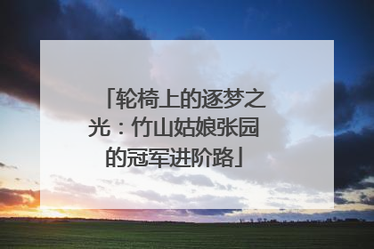轮椅上的逐梦之光：竹山姑娘张园的冠军进阶路