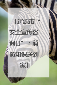 辽源市“安全宣传咨询日”：消防知识送到家