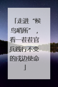 走进“候鸟哨所”，看一茬茬官兵践行不变的戍边使命