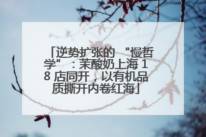 逆势扩张的 “慢哲学”：茉酸奶上海 18 店同开，以有机品质撕开内卷红海