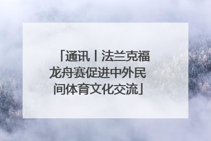 通讯丨法兰克福龙舟赛促进中外民间体育文化交流