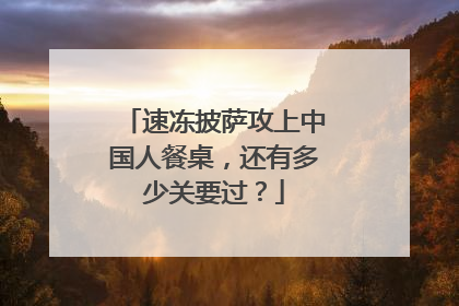 速冻披萨攻上中国人餐桌，还有多少关要过？
