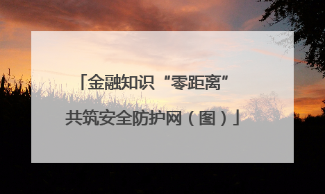 金融知识“零距离” 共筑安全防护网（图）