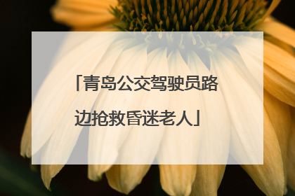 青岛公交驾驶员路边抢救昏迷老人