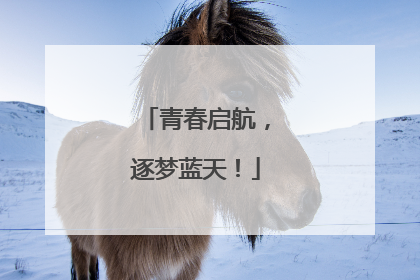 青春启航，逐梦蓝天！